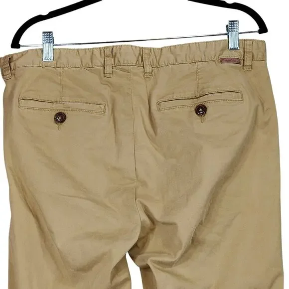 Camicissima Chino Pants sz 54 IT 34 US Beige Milano Italy Stretch Cotton 27"